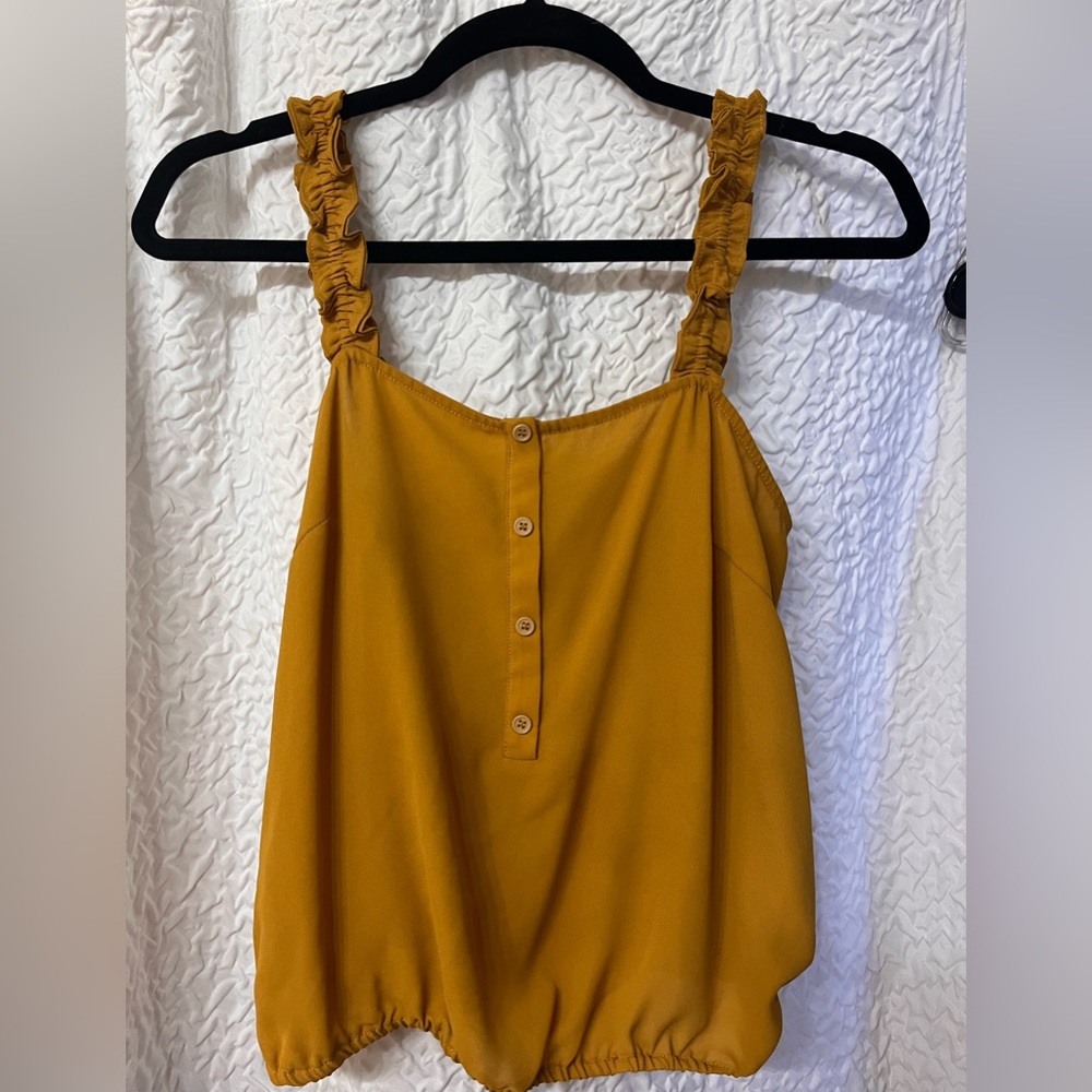 Mustard Yellow Detailed Top